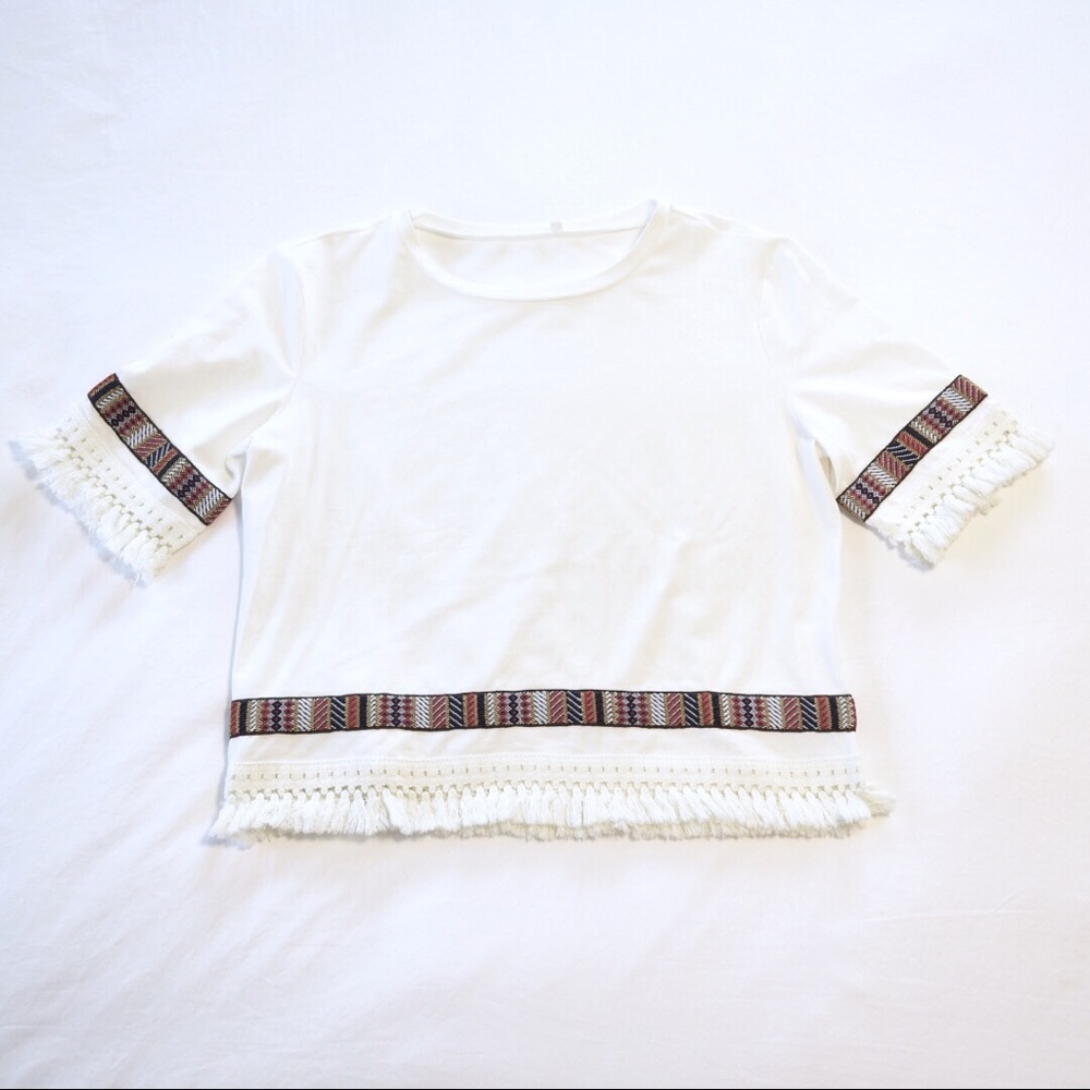 SOLD Fringe White Tee